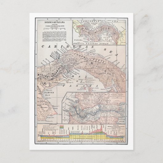 KAART: PANAMA, 1907 BRIEFKAART (Voorkant)