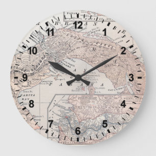 KAART: PANAMA, 1907 GROTE KLOK