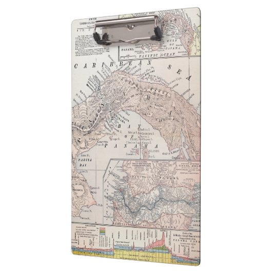 KAART: PANAMA, 1907 KLEMBORD (Links)