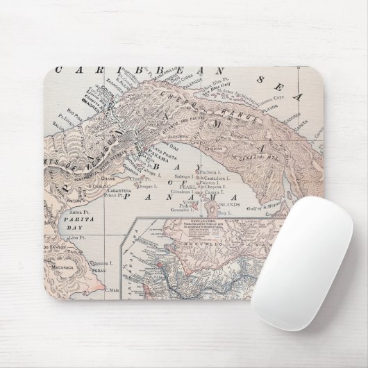 KAART: PANAMA, 1907 MUISMAT (Met muis)