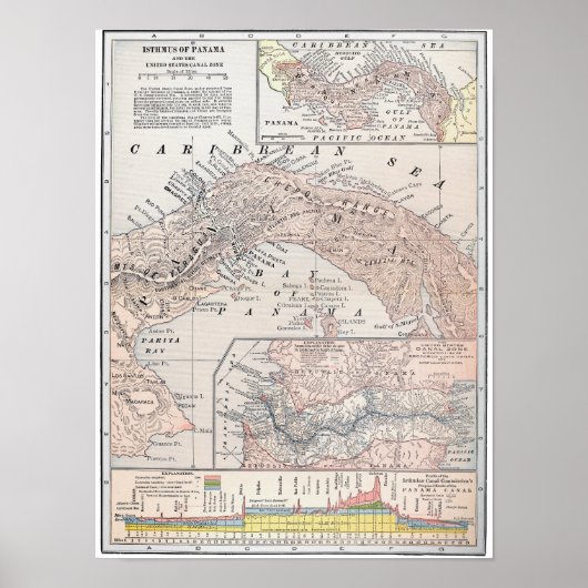 KAART: PANAMA, 1907 POSTER (Voorkant)