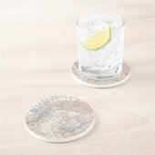 KAART: PANAMA, 1907 ZANDSTEEN ONDERZETTER (Zijkant)