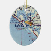 kaart Panama City Fl Keramisch Ornament (Rechts)