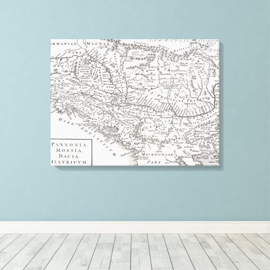 KAART: PANNONIA CANVAS AFDRUK (Insitu (Houten vloer))