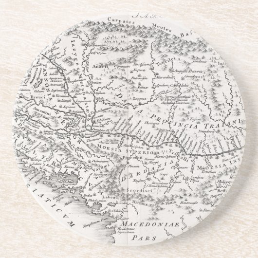 KAART: PANNONIA ZANDSTEEN ONDERZETTER (Voorkant)