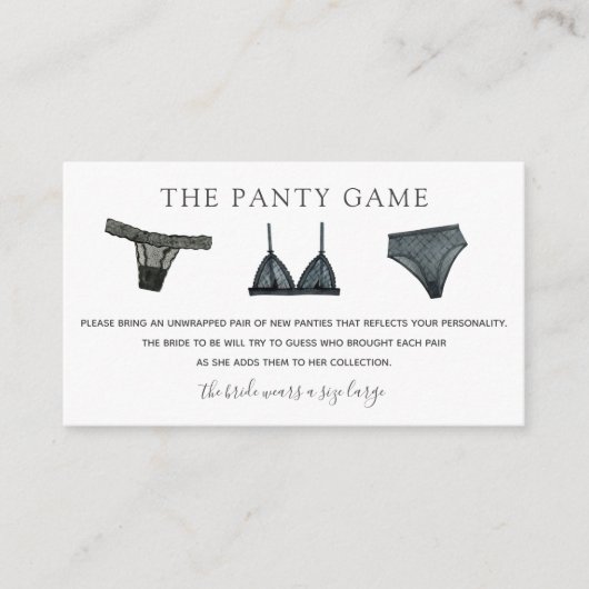 Kaart Panty Game Insert (Voorkant)