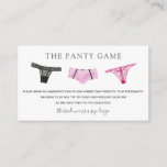 Kaart Panty Game Insert<br><div class="desc">Pas deze aan met de onderkleding van de bruid. Leuk om samen te voegen met bachelorette feestjes om de meisjes te vragen om de bruid iets speciaals voor de huwelijksreis te brengen.</div>