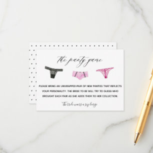 Kaart Panty Game Insert