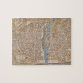 kaart Parijs, 1550 Legpuzzel (Horizontaal)
