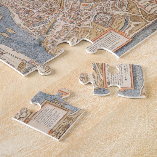 kaart Parijs, 1550 Legpuzzel (Zijkant)