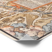  kaart Parijs, 1550 Poster (Hoek)