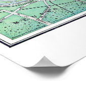  kaart Parijs Frankrijk 1932 Poster (Hoek)