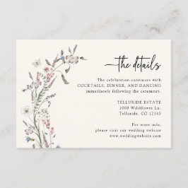 Kaart Pastel Wedding Details Enclosure