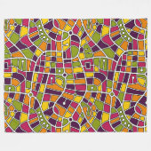 Kaart Patroon 030520 - Kleuren 05 Fleece Deken (Voorkant (Horizontaal))