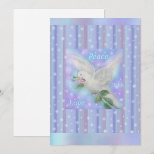 kaart "Peace Hope Love" (Voorkant / Achterkant)