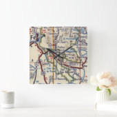  kaart Pecos NM Vierkante Klok (Huis)