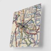  kaart Pecos NM Vierkante Klok (Hoek)