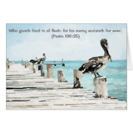 Kaart Pelikanen op pier, PS 136:25