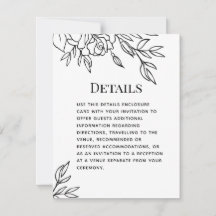 Kaart Pennen en inkt Roos bruiloft