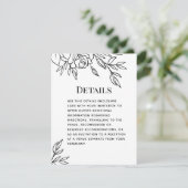 Kaart Pennen en inkt Roos bruiloft (Staand voorkant)