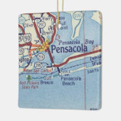  kaart Pensacola FL Keramisch Ornament (Links)
