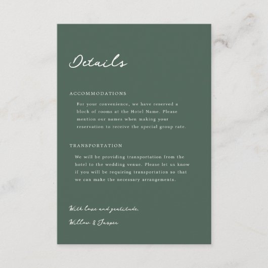 Kaart Pensacola Wedding Enclosure (Voorkant)