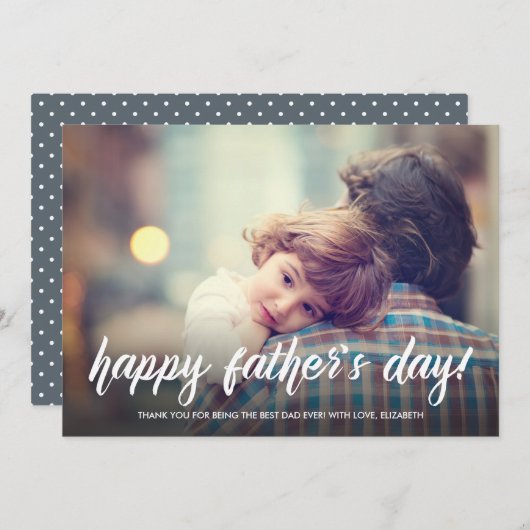 Kaart Penseelscript Vaderdag (Voorkant / Achterkant)