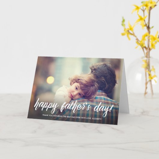 Kaart Penseelscript Vaderdag (Gele Bloem)