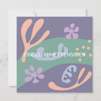 kaart pensioen met abstracte bloem