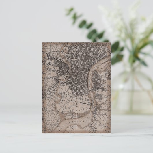  kaart Philadelphia 1898 (Staand voorkant)