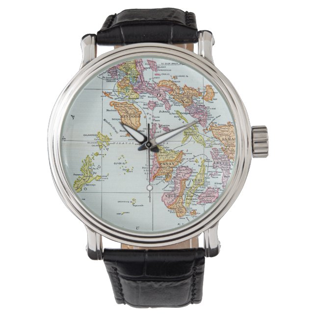 KAART: PHILIPPINES, 1905 HORLOGE (Voorkant)