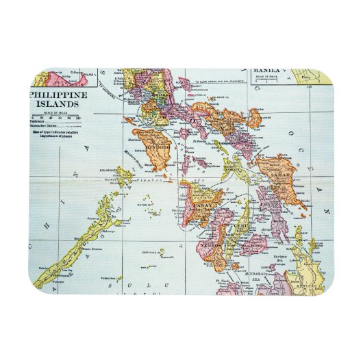 KAART: PHILIPPINES, 1905 MAGNEET (Horizontaal)