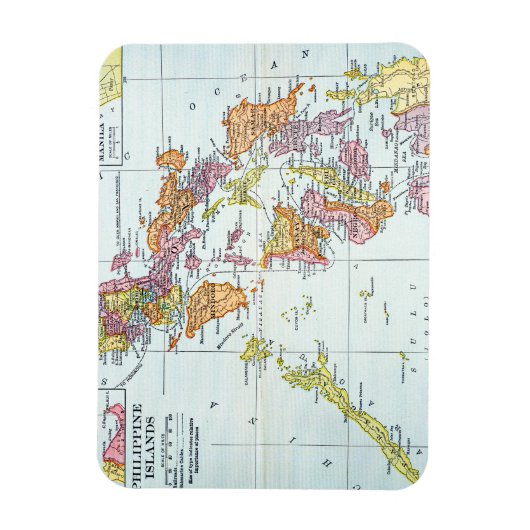 KAART: PHILIPPINES, 1905 MAGNEET (Verticaal)