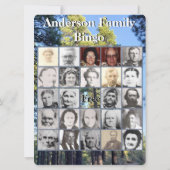 Kaart Pijn boombos foto familiereünie Bingo (Achterkant)