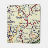  kaart Pikeville KY Keramisch Ornament (Links)