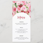 Kaart Pink Floral Menu (Voorkant)