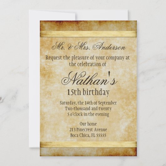 Kaart Pirate Birthday Party (Achterkant)