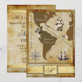  Kaart Pirate Birthday Party (Voorkant / Achterkant)