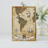  kaart pirate Birthday Party RSVP-kaarten (Staand voorkant)