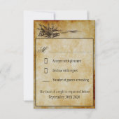  kaart pirate Birthday Party RSVP-kaarten (Achterkant)