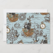 kaart Piratenverjaardagsfeestje Ahoy Matey (Achterkant)