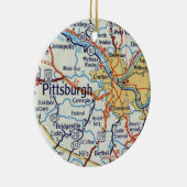  kaart Pittsburgh Keramisch Ornament (Rechts)