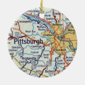  kaart Pittsburgh Keramisch Ornament (Achterkant)