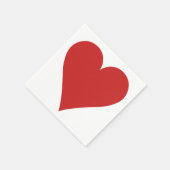 Kaart Player papieren servetten - Hart (Hoek)