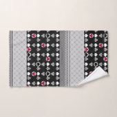 Kaart, poker, tafelkaarten, rood en zwart bad bad handdoek (Handdoek)