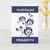 Kaart Poolse felicitaties (Gele Bloem)