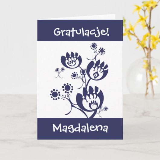 Kaart Poolse felicitaties (Gele Bloem)