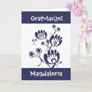 Kaart Poolse felicitaties
