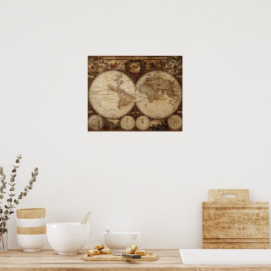  kaart poster (Keuken)