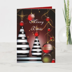 Kaart Prettig Kerstfeest Rode Ballen